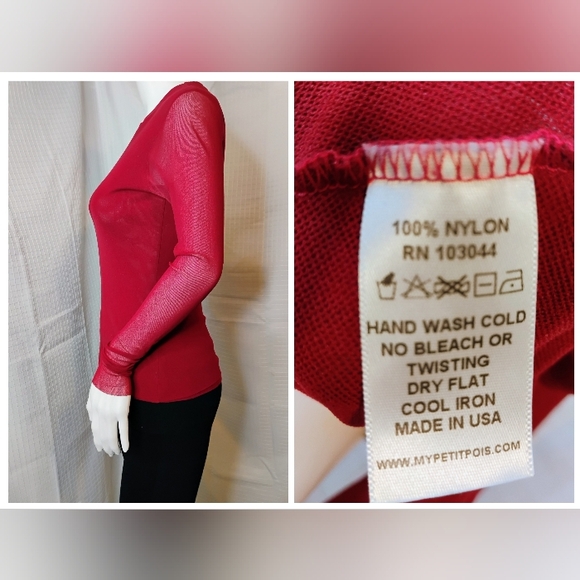 Petit Pois Red Long Sleeve Top - Picture 2 of 2